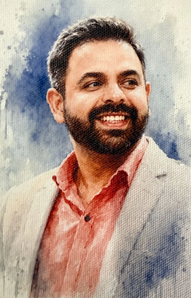 Vivek Khurana, founder of DIOS (painted portrait)