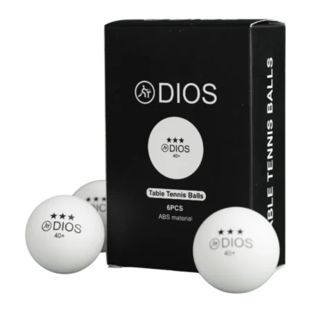 DIOS 3 Star 40+ ABS Table Tennis Balls (Pack of 6)
