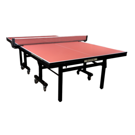 DIOS Table Tennis Table (Top Width: 18 MM) with Clamp Net (Color: Pink)